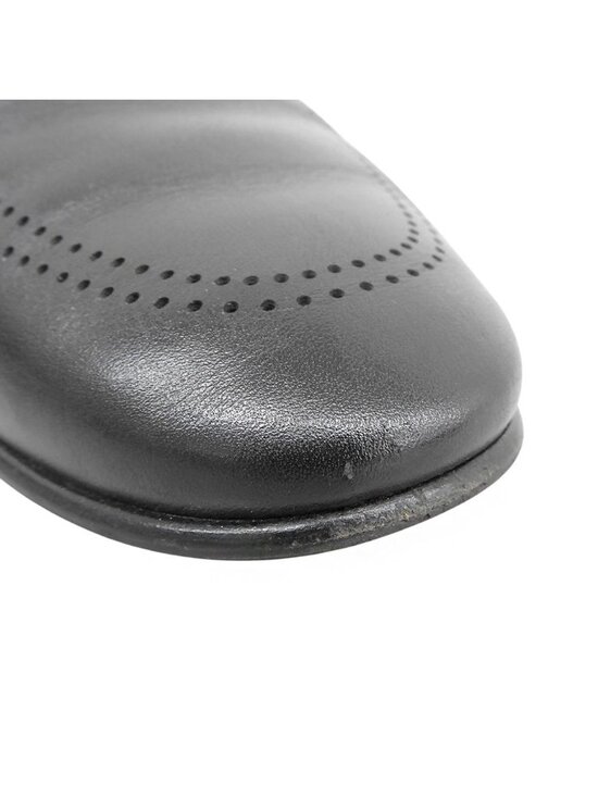 Hermes Eclipse Moccasins Leather Loafers Shoes Black main image 6
